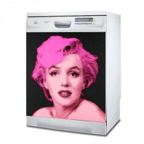 Stickers lave vaisselle Marilyn fond noir