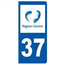 Stickers plaque 37 Régions centre