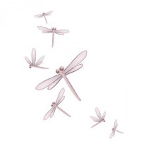Stickers auto envolée de libellules naturel - Féeriz
