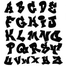 Stickers Alphabet Graffiti (1 lettre)
