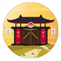 Badge Asie Temple Ninja