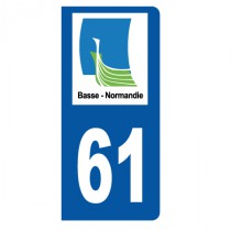 Stickers plaque 61 Basse Normandie