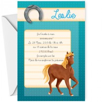 Invitation cheval bleu