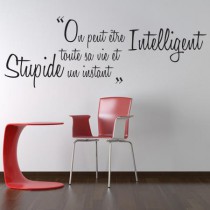 Stickers PROVERBE CHINOIS Intelligent