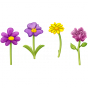 Stickers fleurs violettes