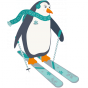 Stickers Animaux Banquise - Pingouin Ski