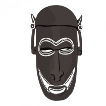 Stickers masque africain 3