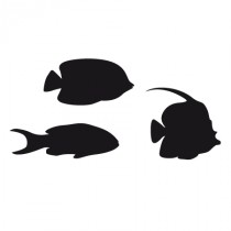 Stickers poisson silhouette