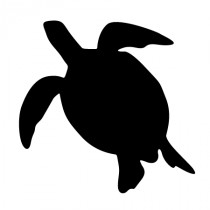 Stickers tortue silhouette