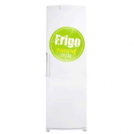 Stickers frigo ouvert 24/24 vert