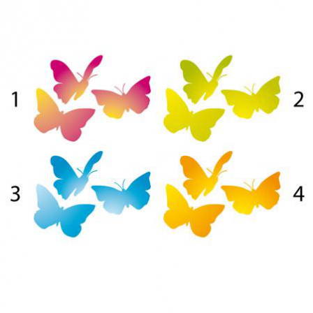 Stickers Papillons soleil (4 coloris)