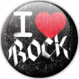 Badge I love rock noir