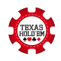 Stickers jeton casino texas Hold'em rouge