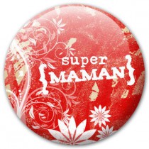 Badge floral maman