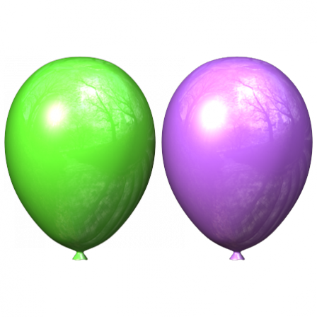 Stickers Ballons 4-violet/vert