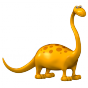Stickers Dinosaure 4 orange