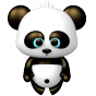 Stickers Panda blanc 1