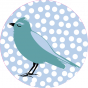 Stickers oiseau bleu