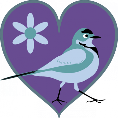 Stickers oiseau et coeur