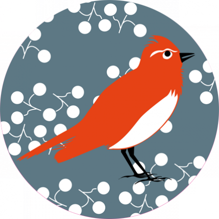 Stickers oiseau orange