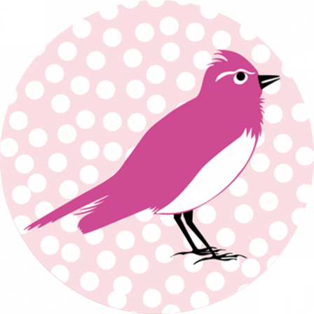 Stickers oiseau rose