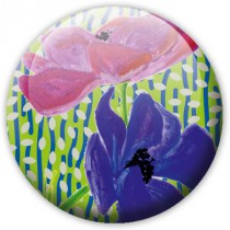 Badge anemones fond vert