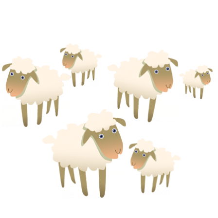 Stickers agneaux et moutons
