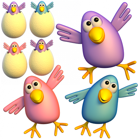 Stickers petits oiseaux