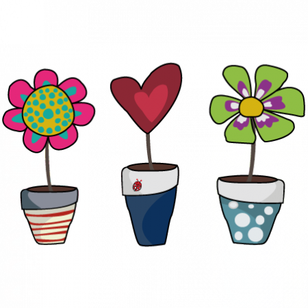 Stickers Pots de Fleurs