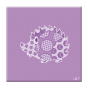 Tableau Herisson violet