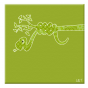 Tableau toile Serpent vert