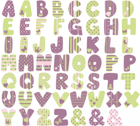 Stickers Lettre M1 - Alphabet Sticker Tonic