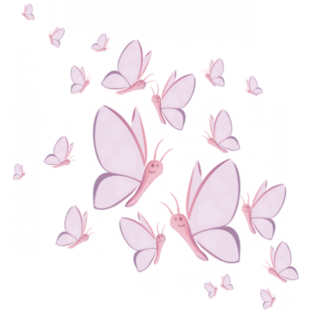 Stickers déco champêtre - 20 papillons