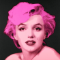 Poster Pop Art Marilyn sur fond noir