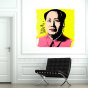 Poster Pop Art Mao sur fond jaune