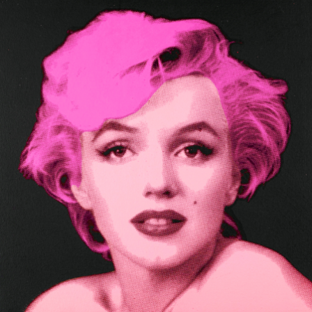 Stickers Pop Art Marilyn fond noir