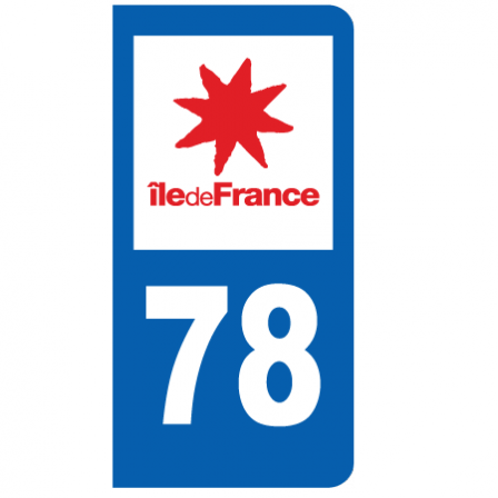 Stickers plaque 78 Les Yvelines
