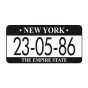 Stickers New York plaque personnalisable