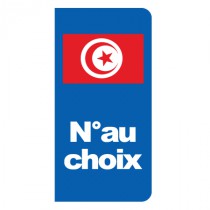 Stickers plaque Tunisie à personnaliser