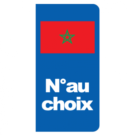 Stickers plaque Maroc à personnaliser