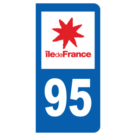 Stickers plaque 95 Val-d'Oise