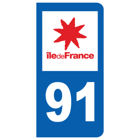 Stickers plaque 91 Essonne