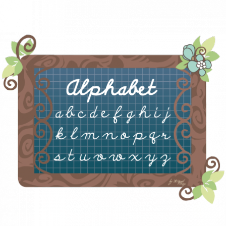 Stickers Ardoise Alphabet