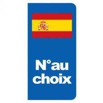 Stickers plaque Espagne à personnaliser