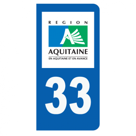 Stickers plaque 33 Aquitaine