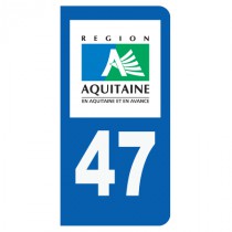 Stickers plaque 47 Aquitaine