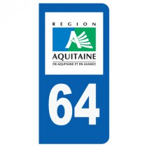 Stickers plaque 64 Aquitaine