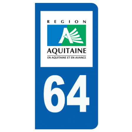 Stickers plaque 64 Aquitaine