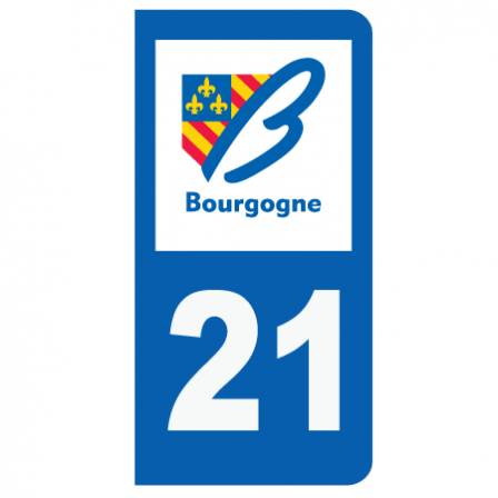 Stickers plaque 21 Bourgogne
