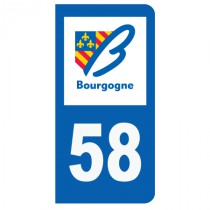 Stickers plaque 58 Bourgogne